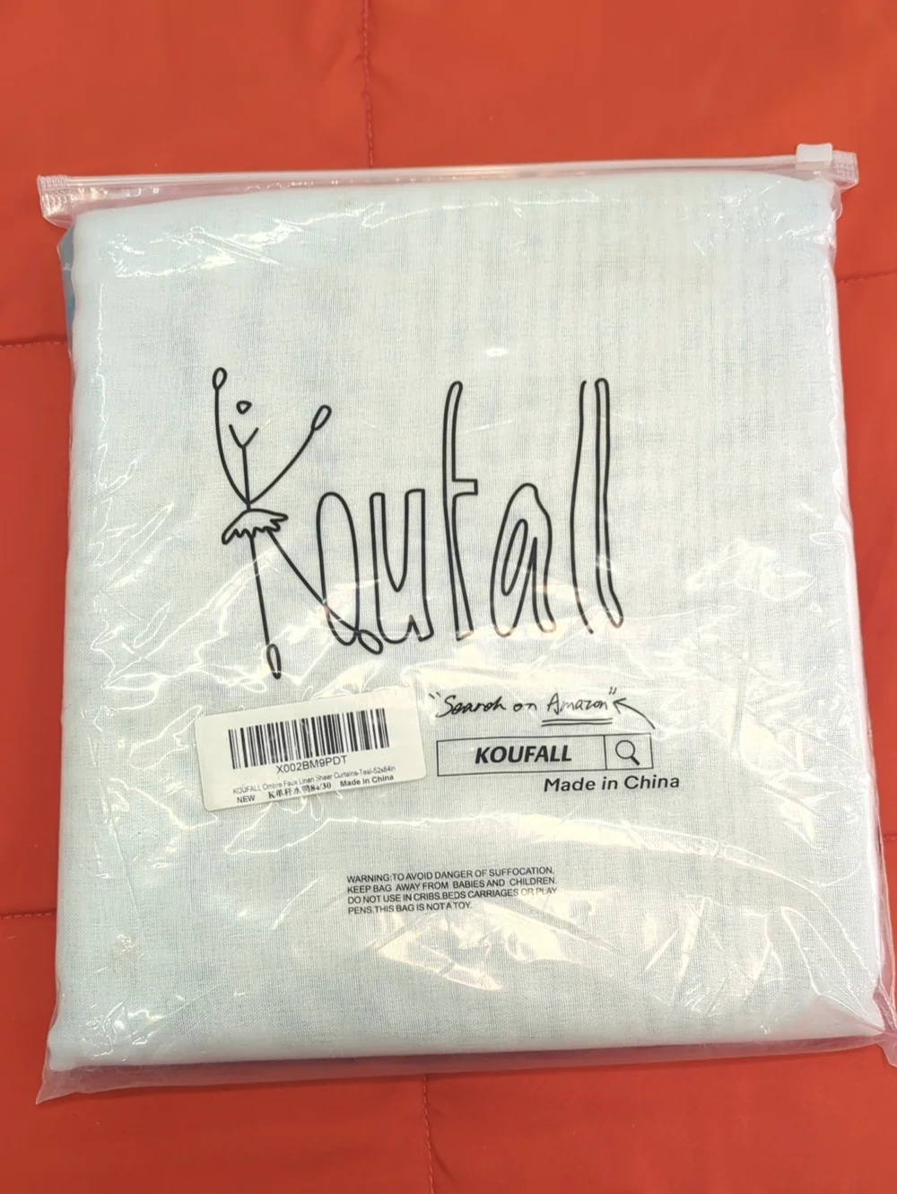 Koufall White Sheer Curtain Panel - Lightweight Home Drapery